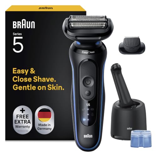 Braun Rasierer Herren Elektrisch Series 5, Rasierapparat, 52-B7200cc, Blau