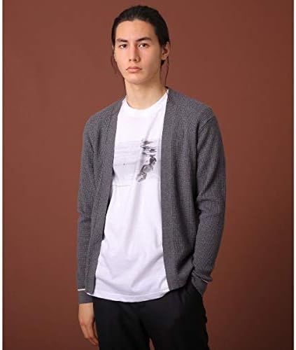Amazon ドレステリア カーディガン カシミヤブレンドワッフルカーデ メンズ グレー 012 90 S カーディガン 通販