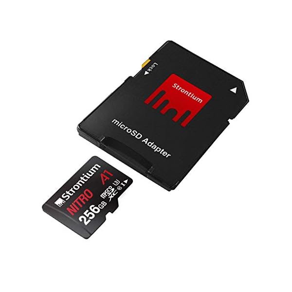 Strontium Nitro MicroSD-Speicherkarte A1 mit 256 GB und SD Karten Adapter, 256 GB - praktischer SD-Adapter im… – Bild 3