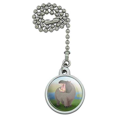 GRAPHICS & MORE Hippopotamus Goes Roar Ceiling Fan and Light Pull Chain