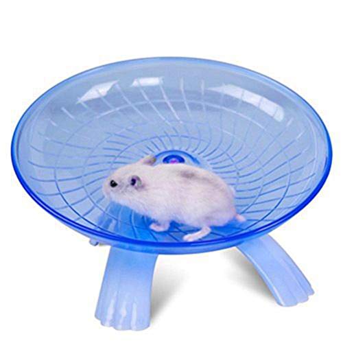 CoscosX Non Slip Hamster Exercise Disc Flying Saucer Spinner UFO Pet Jogging Exercise Running Wheel Roller Toys for Mice Dwarf Gerbil Rat Chinchillas Guinea Pig Squirrel,Cage Accessories - Thumbnail 2