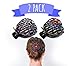 Bun Cover Hair Holder, Hand Crafted Hair Clip. this Attractive Hair Accessory can be Used as a Bun Maker or a Hair Grip. Hair Styling for Women for Thick and Thin Hair. 2 Pcs Uniquely Hand Painted.