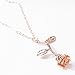 Women Ladies Girls Rose Pendant Necklace Cuekondy Fashion Statement Jewelry Personalized (Rose Gold)