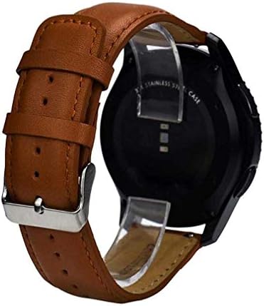 Fittingran Gear S3 Band Border, Fashion Leather Replacement Wristband Bracelet for Samsung Gear S3 Frontier