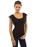 PattyBoutik Women Scoop Neck Flutter Tank Top