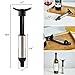 Vacuum Wine Stoppers Set,Original Wine Saver - 4 Reusable Valve Air Wine Bottle Stoppers,1 Stainless Steel Vacuum Pump Preserver,Free Give 1 Wine Aerator Pourer
