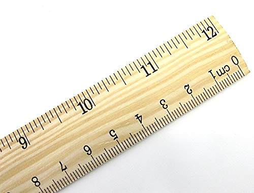 Wooden Ruler 12 Inch/30 Centimeter For School Classroom, Home, or Office | 2 Scale Measuring Tool CM & INCH | Pack Of 12 Pcs - Thumbnail 3