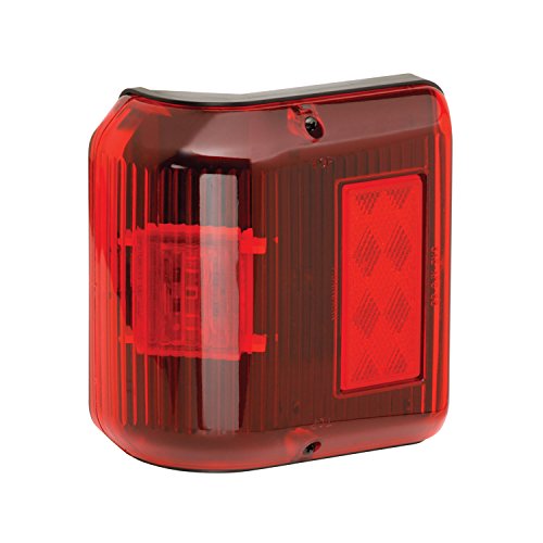 Bargman 48-86-202 LED Wrap-Around Clearance/Side Marker Light (with Black Base - Red)