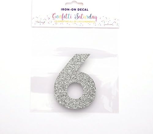 Birthday Shirt 6 Decal, Silver Glitter
