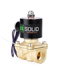 Válvula solenoide eléctrica de 3/4" de latón, 12 de voltaje de corriente continua, de rosca gruesa, para aire, agua y combustible, Viton.