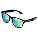 Duduma Reflective Revo Color Full Mirrored Lens Large Horn Rimmed Style Uv400 Wayfarer Sunglasses