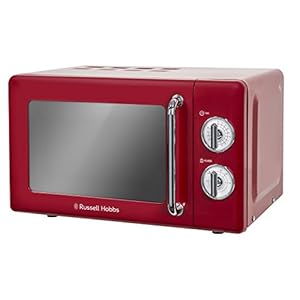 Russell-Hobbs-RHRETMM705R-17-L-700-W-Red-Compact-Retro-Solo-Manual-Microwave-with-5-Power-Levels-Timer-Defrost-Setting-Easy-Clean Russell Hobbs RHRETMM705R-N 17 L 700 W Red Compact Retro Solo Manual Microwave with 5 Power Levels, Timer, Defrost…