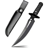 DOOM BLADE 12" Fixed Blade Hunting Knife, Survival Knife,Super Sharp Knife with Leather Sheath for Camping Hiking Fising Survival