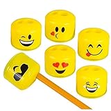 Play Kreative Emoji Pencil and Crayon Sharpeners 24 Pack