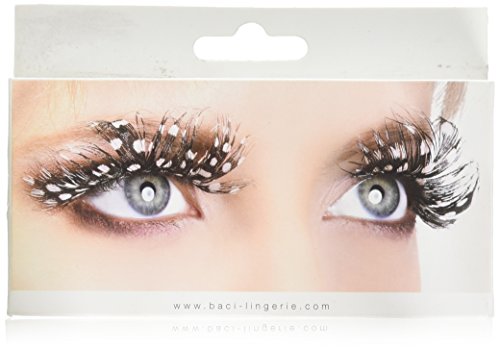 Baci Paradise Dreams Style No.607 Feather Eyelashes with Adhesive Included, Brown