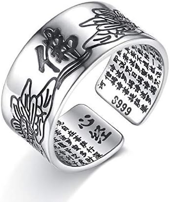925 Sterling Silver Ring Adjustable Ring Size (Buddha)