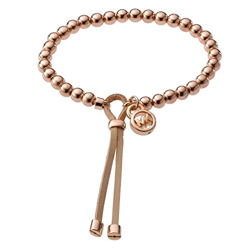 michael kors rose gold beaded bracelet