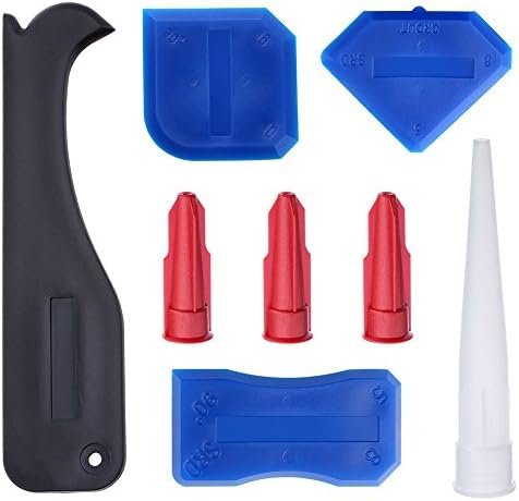 Skedee 8 PCS Caulking Tool Kit Caulk Caps Sealant Silicone Finishing Removing Tool for Bathroom Kitchen and Floor Sealing