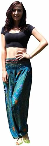 TAORE Leggings Boho Harem Pants Yoga for Womens Hippie Bohemian Elephant High Waist Plus Size Yoga Palazzo Pants