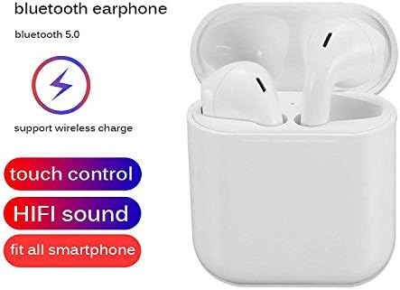 i10 TWS Wireless Bluetooth Earphones. True Stereo Sound Earbuds With Portable Charging Case (White)