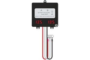 ANGUI HC01 Battery Equalizer 2PCS Batteries DC Inverter 5A Current Active Voltage Balancer Li li-ion Lead Acid Battery Connect LED Display (2 X 12V)