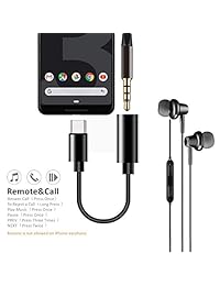 Adaptador de conector de auriculares USB C a 3,5 mm Adaptador de auriculares USB Dongkog C Adaptador de auriculares tipo C Adaptador de auriculares Hi Fi Audio digital de alta fidelidad Cancelación de ruido Llamadas y música