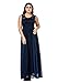Esprlia Women's Plus Size Lace Sleeveless Evening Party Formal Maxi Dress - 2X Plus - Blue