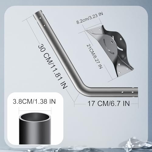 Standard 4/4X Mount for Starlink, Wall Mount Compatible with Gen 3, 47CM Mounting Kit for Roof and Eave, Includes Aluminium Adapter