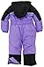 iXtreme Little Girls' Toddler Snowy Hill Havyweight Waterproof 1-Piece Snowsuit, Purple, 2T