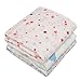 Muslin Swaddle Blanket 3 Pack-Truedays Large Organic Swaddle Best Gift for Baby Boys or Girls Nursery Sets-3 Beautiful Design 47