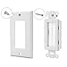 2-Pack Single Brush Wall Plate White Wall Mount Panel Cable Pass Through Insert for Wires,Speaker Wires,Cable Wall Plate for Coaxial Cables, HDTV HDMI Home Theater Systems