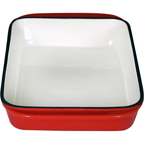 2.9 Qt Enameled Cast Iron Rectangular Roaster, Casserole Dish, Lasagna