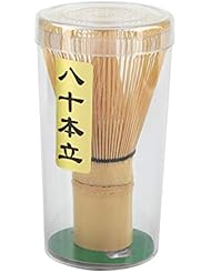 Duokon Natural Bamboo Tea Whisk Chasen Preparing Matcha Powder Brush Tool(80 Prongs)