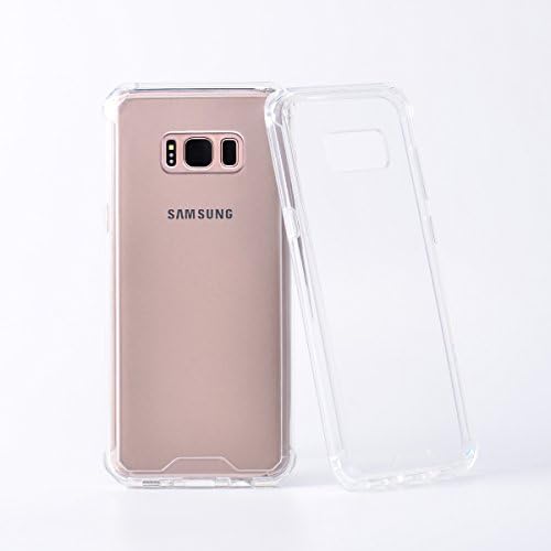 BearDaDa Galaxy S8 Plus Soft Case, Shockproof Hybrid TPU Gel&amp;Crystal Clear PC Bumber Hard Back Protective Case Cover for Samsung Galaxy S8+ Phone - Clear