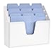Acrimet Horizontal Triple File Folder Holder Organizer (White Color)