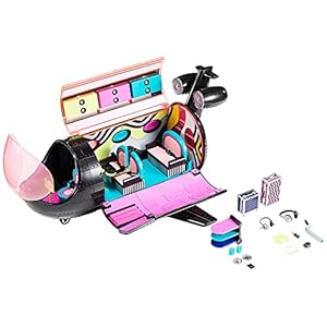 LOL Surprise OMG Remix 4-in-1 Plane Playset – Plane, Car, Recording Studio and Mixing Booth with 50 Surprises