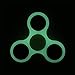 AyoGu TRI Fidget Spinner Hand Spinner Ultra Durable High Speed Rotate ADD ADHD Focus Toy (Green luminous & black)