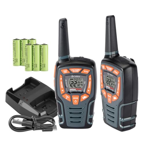 Cobra ACXT545 Weather-Resistant Walkie Talkies, Rechargeable, 22 Channels