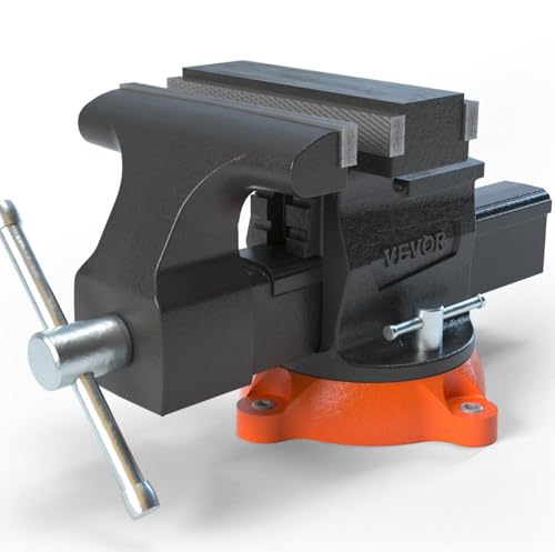 VEVOR Schraubstock, 167 mm Backenbreite, 360° Drehbar Sphäroguss Werkbankschraubstock 7,2x7,7cm Amboss Schraubstock Parallelschraubstock Zwei-Wege-Bac