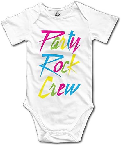 Newborn Baby Party Rock Crew Short Sleeve Romper Play Suit White 18 Months