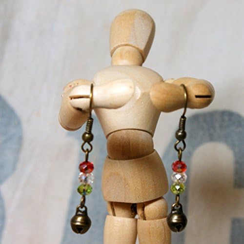 Tiny Real Jingle Bell Christmas Earrings in Bronze, Silver, or Red