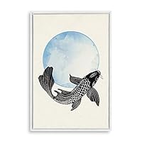 Framed Canvas Wall Art Modern Geometric Pattern Canvas Prints Home Artwork Decoration for Living Room,Bedroom - 16x24 inches