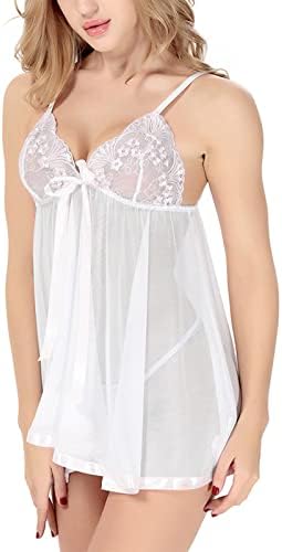 Womens Sexy Lace Flower Sleepwear Dress Silks Lingerie Nightdress Underwear  Sexy Bandage G String (White, M) price in Saudi Arabia | Amazon Saudi  Arabia | kanbkam