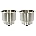 Marinebaby 2PCS Stainless Steel Cup Drink Holder with Drain Marine Boat Rv Camper