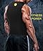 Junlan Men Weight Loss Shirts Waist Trainer Shaper Slim Tank Top Workout Exercise Vest (Sauna Tank Black, M)