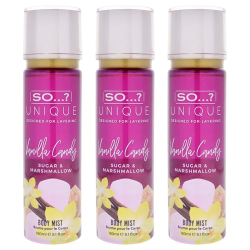 Unique Body Mist - Vanilla Candy by So…? for Women - 5.1 oz Body Mist - Pack of…