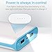 20000mAh Portable Power Bank 2 USB Ports Mobile Charger External Battery with Flashlight for iPhone 8X 8s 7 Plus 6s 6 Plus iPad Samsung Galaxy Smartphones Tablet and More(Blue Frame)