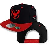 Baseball Cap Hats Pokemon Go Team Instinct Valor Mystic Premium Quality Stitches Snapback (Team Valor Red Snapback)