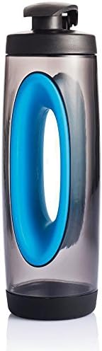 SportH Portable Handheld Soft Water Bottle Hydration, Outdoor Fitness Dumbbell Plastic Running Activity Bicycle Hiking Camping Leakproof Bottles with Easy Carry Handle
