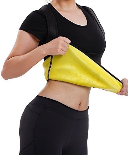Yonnis Body Slimming Sauna Vest for Women Neoprene Sweat Waist Trainer Slimming shirt Weight Loss Workout Tank Top(Black)
